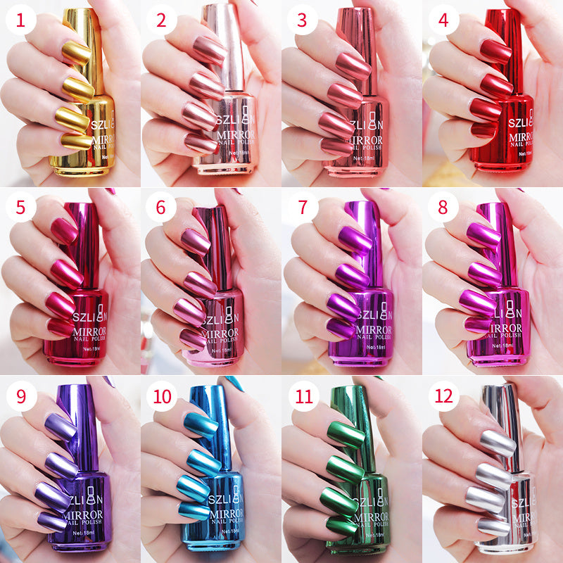 Mirror Nail Polish Silver – Uñas con Efecto Metálico Increíble