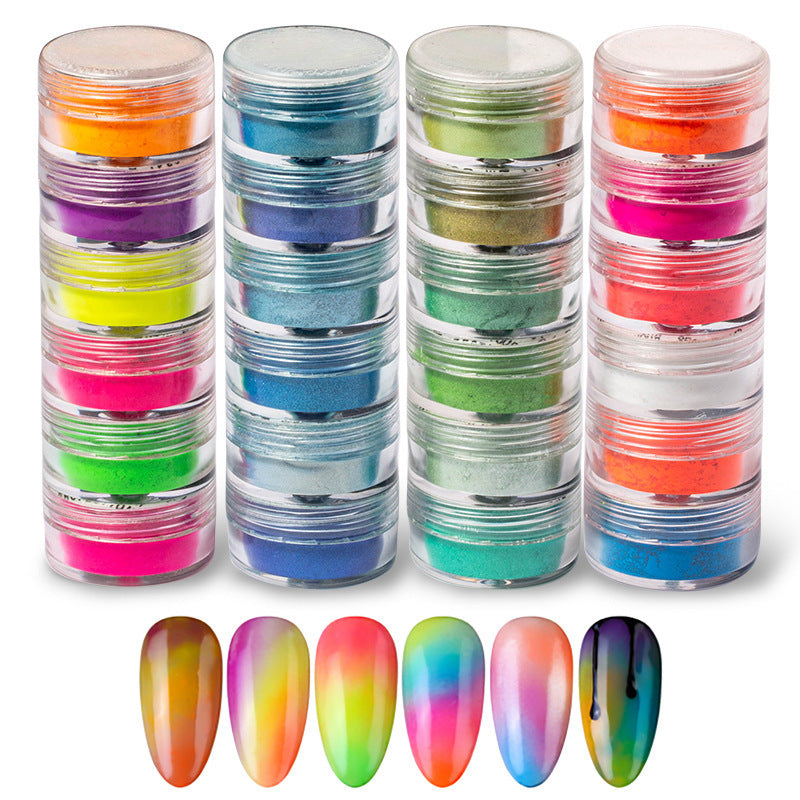 Polvo Fluorescente Efecto Fuegos Artificiales – 6 Colores Luminosos y Mágicos