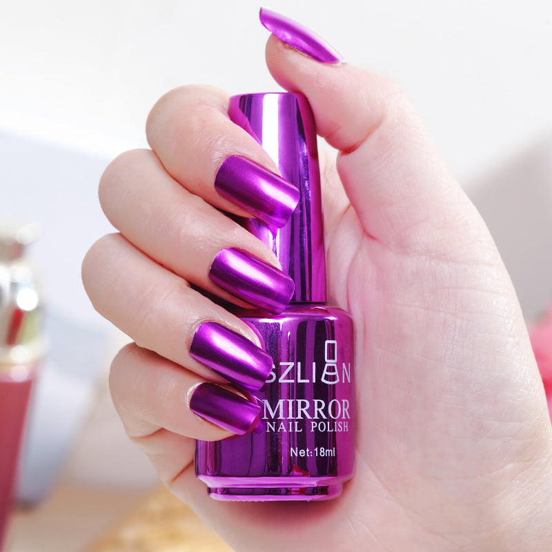 Mirror Nail Polish Silver – Uñas con Efecto Metálico Increíble