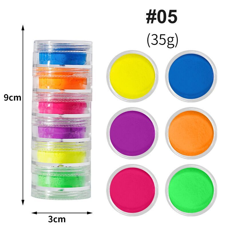 Polvo Fluorescente Efecto Fuegos Artificiales – 6 Colores Luminosos y Mágicos