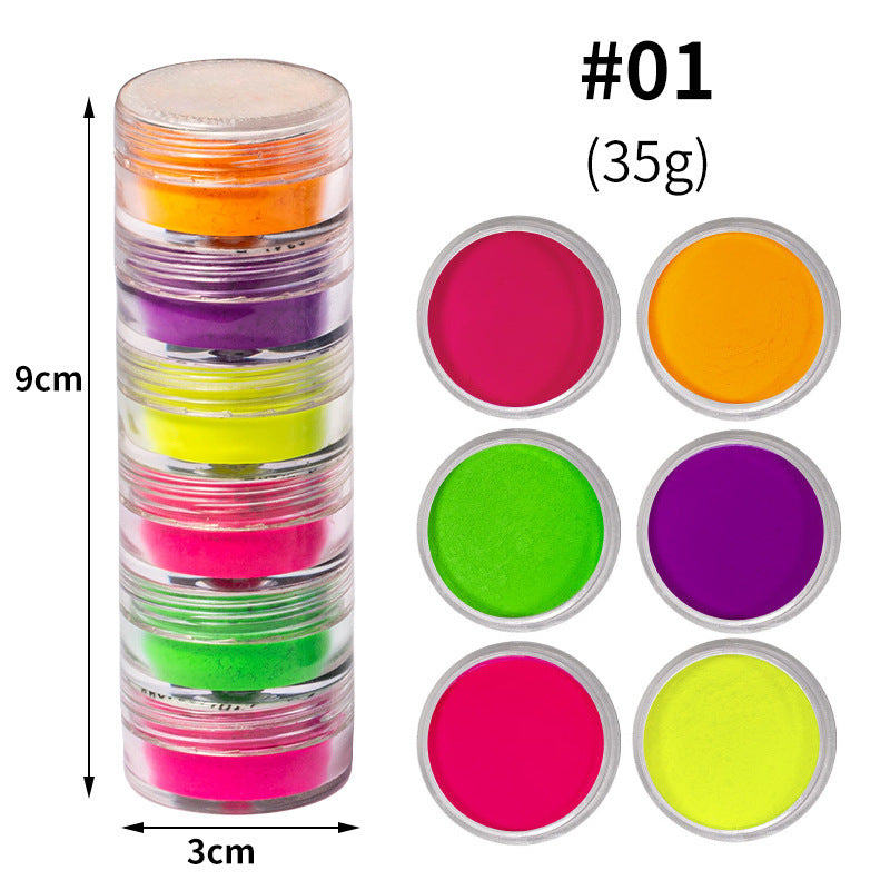 Polvo Fluorescente Efecto Fuegos Artificiales – 6 Colores Luminosos y Mágicos