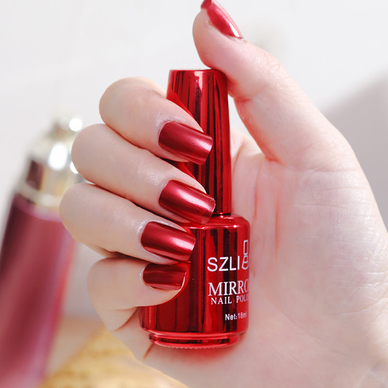 Mirror Nail Polish Silver – Uñas con Efecto Metálico Increíble