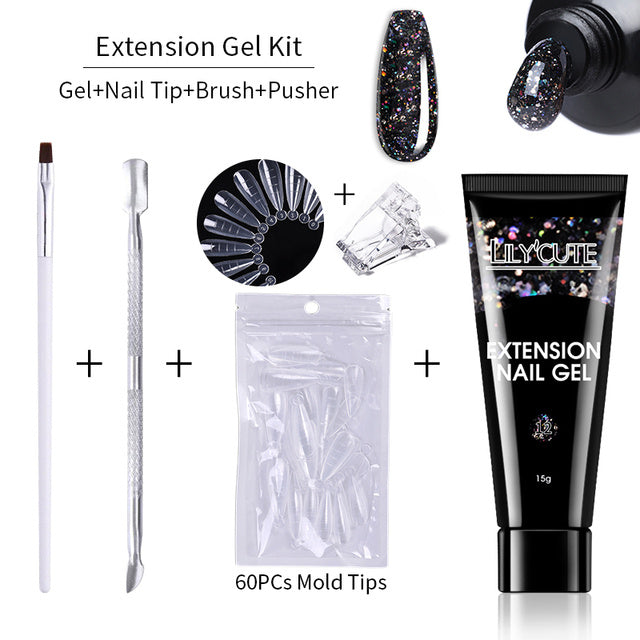 Kit de Gel para Extensión de Uñas – Uñas Largas y Perfectas desde Casa