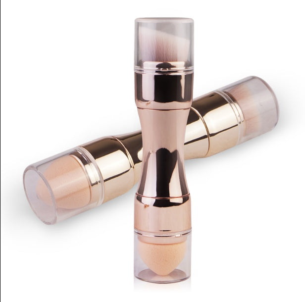 Brocha de Maquillaje 4 en 1 – Herramienta Multifuncional, Compacta y Elegante