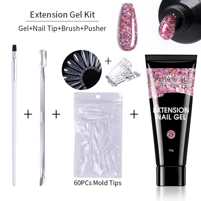 Kit de Gel para Extensión de Uñas – Uñas Largas y Perfectas desde Casa