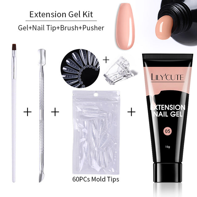 Kit de Gel para Extensión de Uñas – Uñas Largas y Perfectas desde Casa