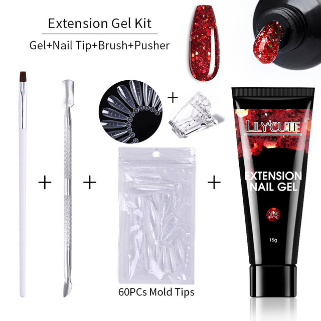 Kit de Gel para Extensión de Uñas – Uñas Largas y Perfectas desde Casa