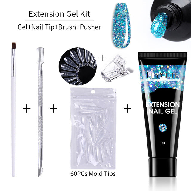 Kit de Gel para Extensión de Uñas – Uñas Largas y Perfectas desde Casa