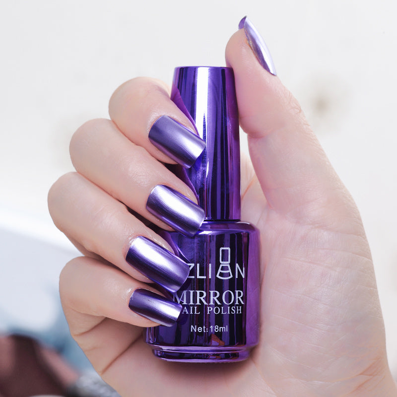 Mirror Nail Polish Silver – Uñas con Efecto Metálico Increíble