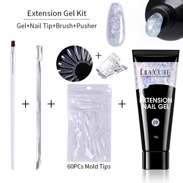 Kit de Gel para Extensión de Uñas – Uñas Largas y Perfectas desde Casa