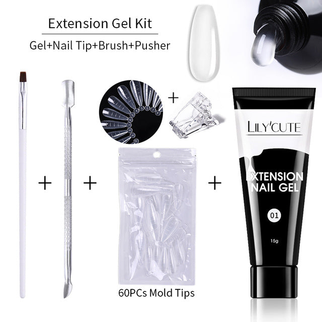 Kit de Gel para Extensión de Uñas – Uñas Largas y Perfectas desde Casa