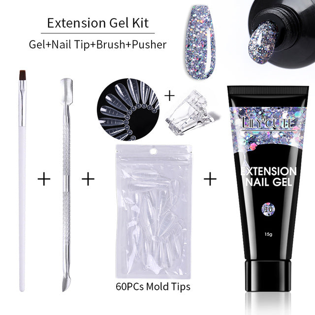 Kit de Gel para Extensión de Uñas – Uñas Largas y Perfectas desde Casa