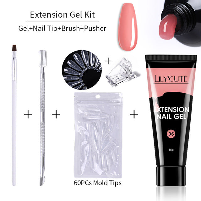 Kit de Gel para Extensión de Uñas – Uñas Largas y Perfectas desde Casa