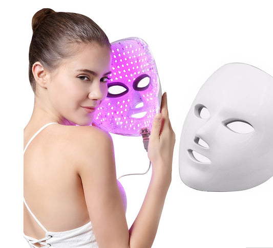 Máscara LED de Belleza Facial 7 Colores – Terapia de Luz para una Piel Radiante y Rejuvenecida