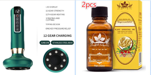 Masajeador 3 en 1 Gua Sha & Vacío – Terapia Infrarroja, Succión y Alivio Total en Casa