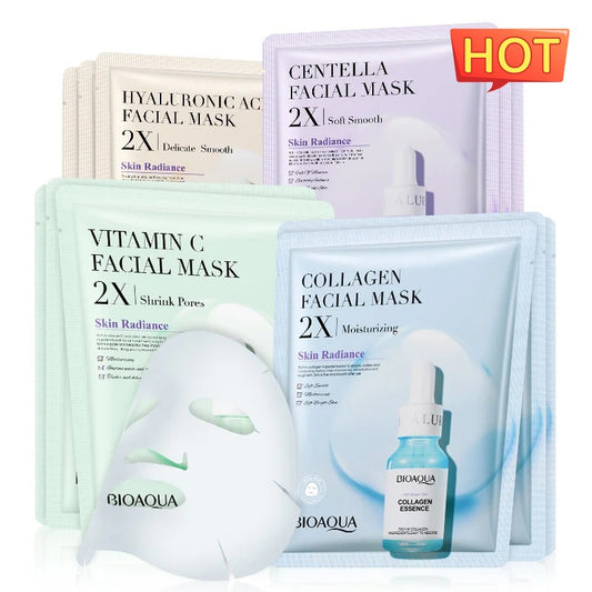 Mascarilla Facial Hidratante y Reafirmante – Con Colágeno, Ácido Hialurónico, Vitamina C y Centella Asiática